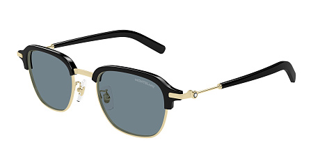 Montblanc MB0390S-002 50 Sunglass GOLD-GOLD-BLUE Montblanc MB0390S-002 50 Sunglass GOLD-GOLD-BLUE
