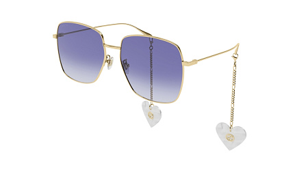 Gucci GG1031S-004 59 Sunglass GOLD-GOLD-VIOLET