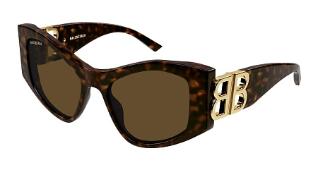 Balenciaga BB0287S-002 55 Sunglass HAVANA-HAVANA-BROWN