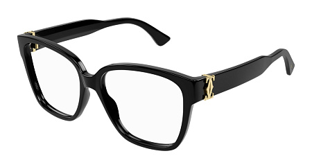 Cartier CT0451O-001 55 Optical Frame BLACK-BLACK-TRANSPARENT
