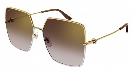 Cartier CT0361S-002 61 Sunglass GOLD-GOLD-BROWN Cartier CT0361S-002 61 Sunglass GOLD-GOLD-BROWN