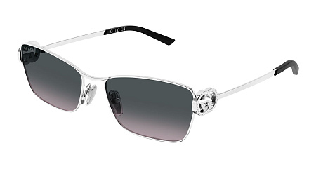 Gucci GG2045S-002 58 Sunglass SILVER-SILVER-GREY Gucci GG2045S-002 58 Sunglass SILVER-SILVER-GREY