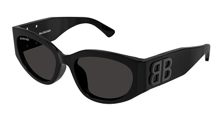 Balenciaga BB0324SK-001 55 Sunglass BLACK-BLACK-GREY