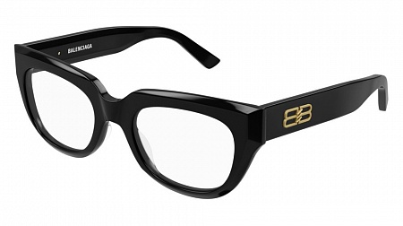 Balenciaga BB0239O-001 50 Optical Frame BLACK-BLACK-TRANSPARENT