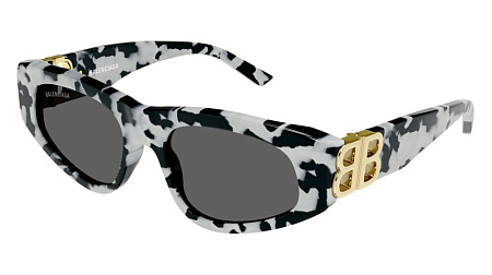 Balenciaga BB0095S-010 53 Sunglass HAVANA-GOLD-GREY