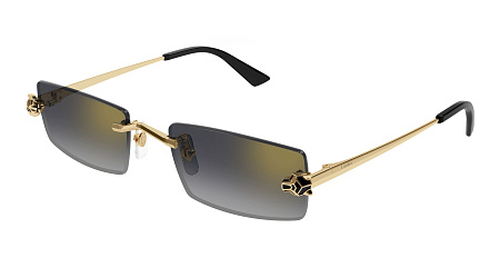 Cartier CT0598S-001 55 Sunglass GOLD-GOLD-GREY
