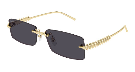 Cartier CT0604S-002 57 Sunglass GOLD-GOLD-SMOKE